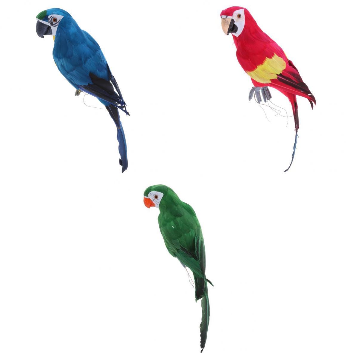 45cm Realistic Artificial Parrot Bird Figure Home Decor Budgie Taxidermy