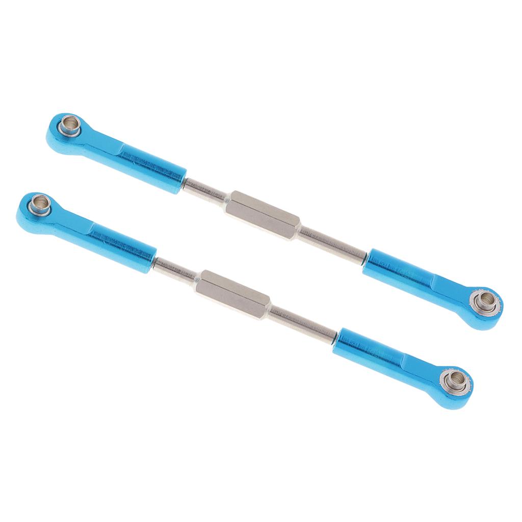 2pc Adjustable Servo Linkage Pulling Steering Rod for HSP 94762 94763 RC Car
