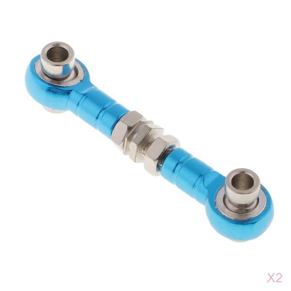 2xAdjustable Servo Linkage Pulling Steering Rods Arms for RC Car Spare Parts