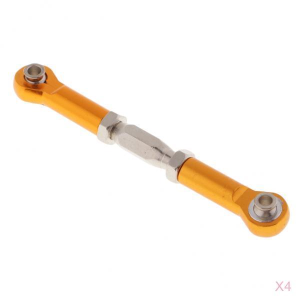 2pcs Adjustable Servo Linkage Pulling Steering Rods Arms for 1/10 HSP Golden
