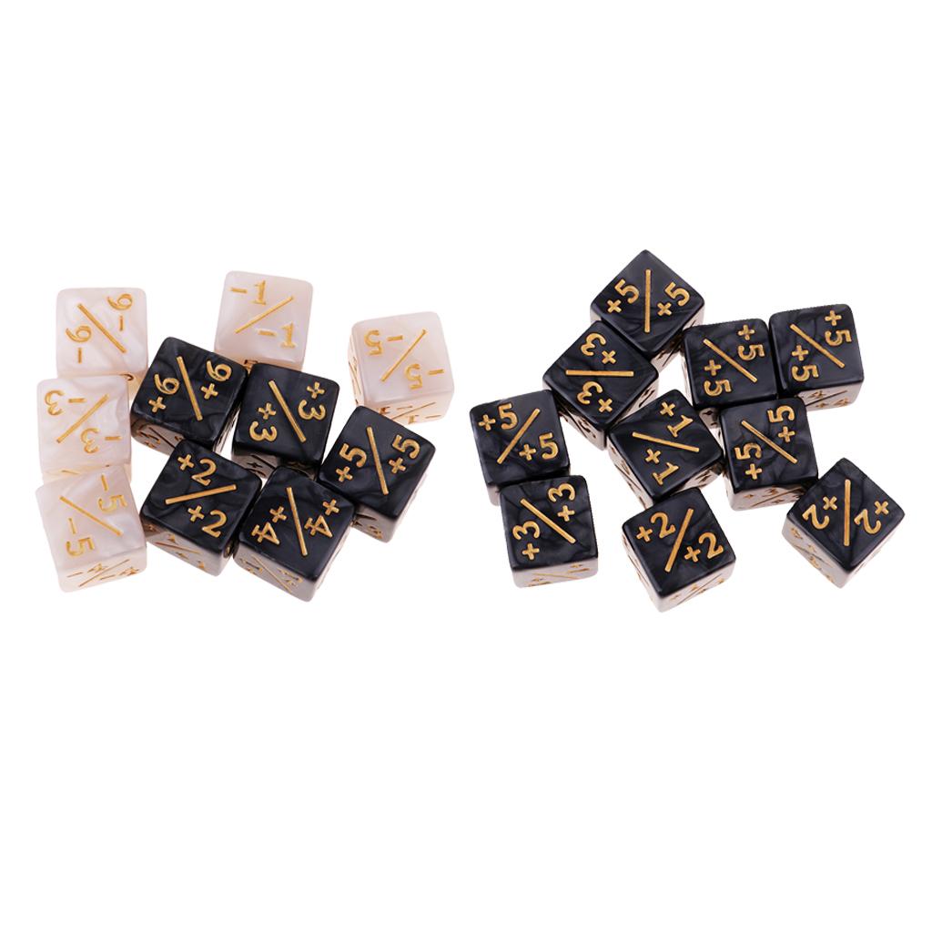 20pcs Resin 6 Side Dice Set Mathematics Teaching Aid Fractional Dice