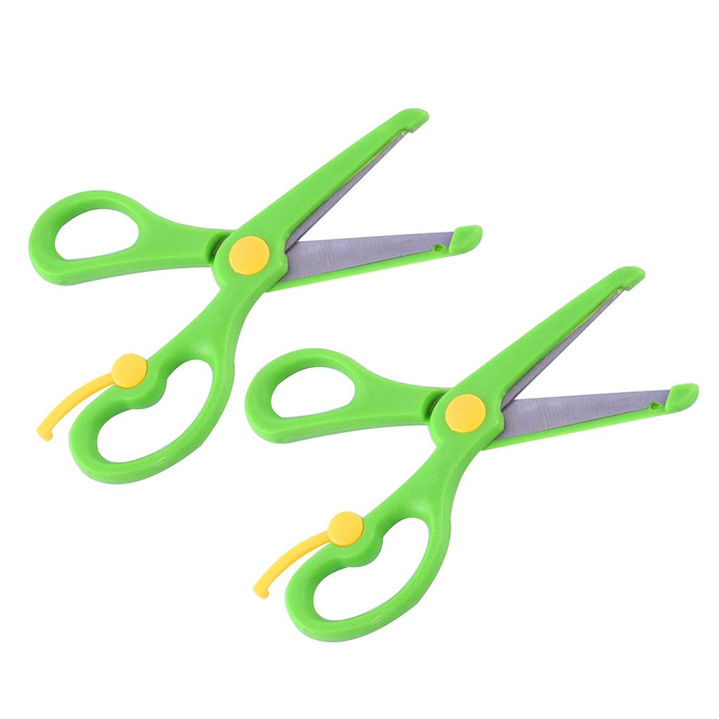 2pcs Kids Left & Right Handed Scissors Craft Paper Cutting Safety Tool