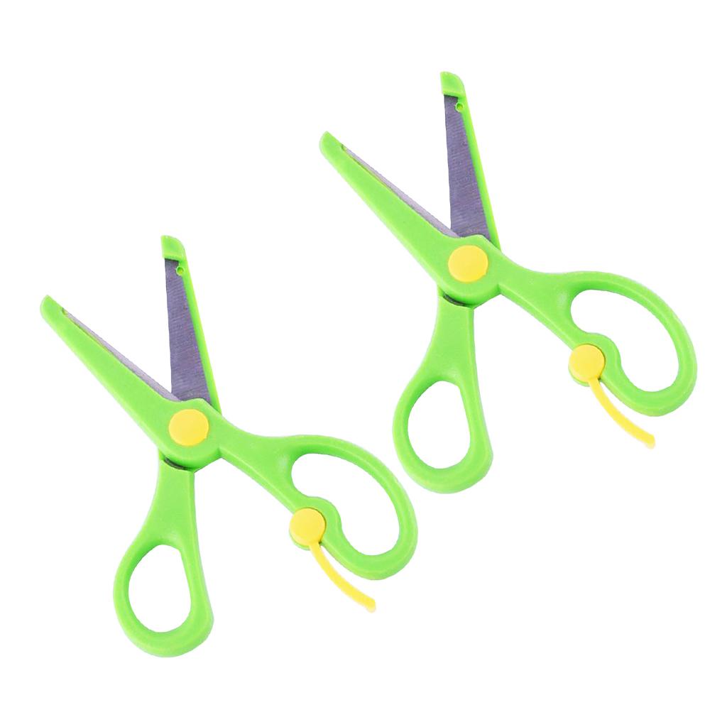 2pcs Kids Left & Right Handed Scissors Craft Paper Cutting Safety Tool