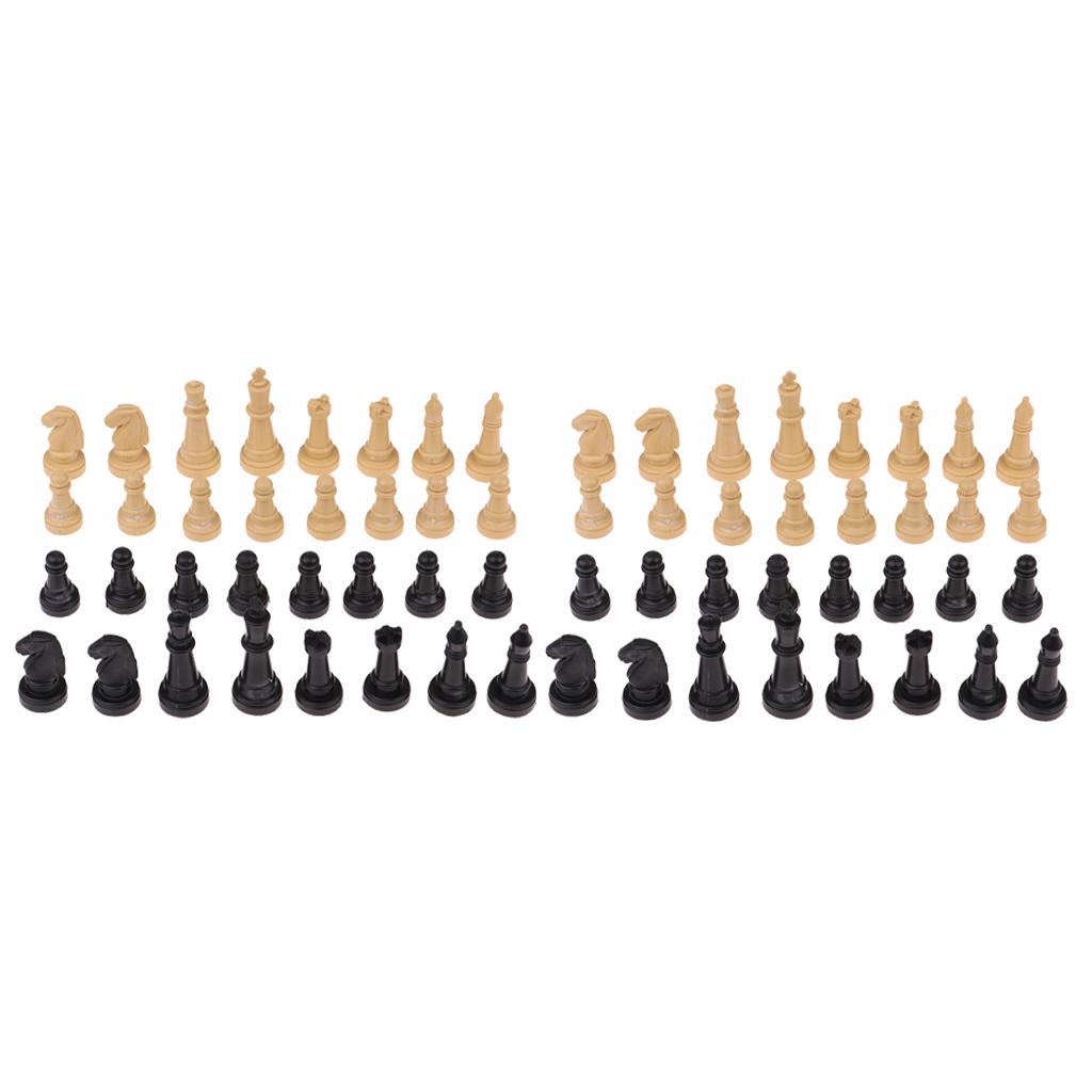 64pcs/lot Plastic Chess Pieces Only Board Game Checker Pawns Accessories
