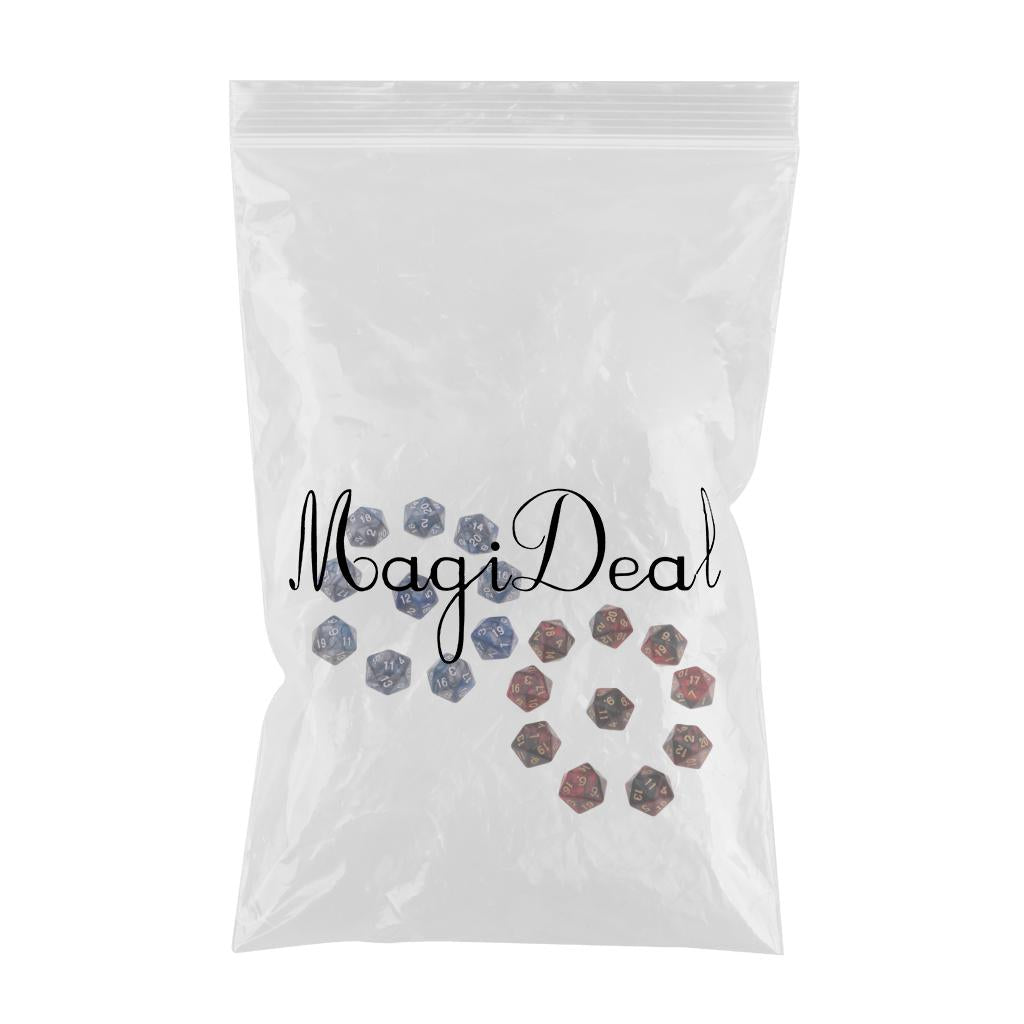 20Pc 20-Sided Dice Polyhedral Dice Set for Dungeons and Dragons D&D RPG Game