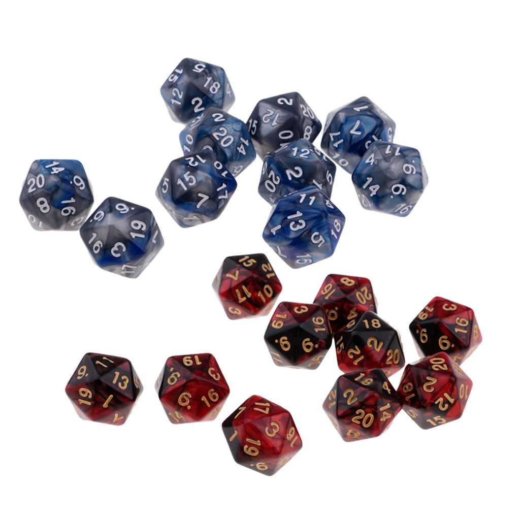 20Pc 20-Sided Dice Polyhedral Dice Set for Dungeons and Dragons D&D RPG Game