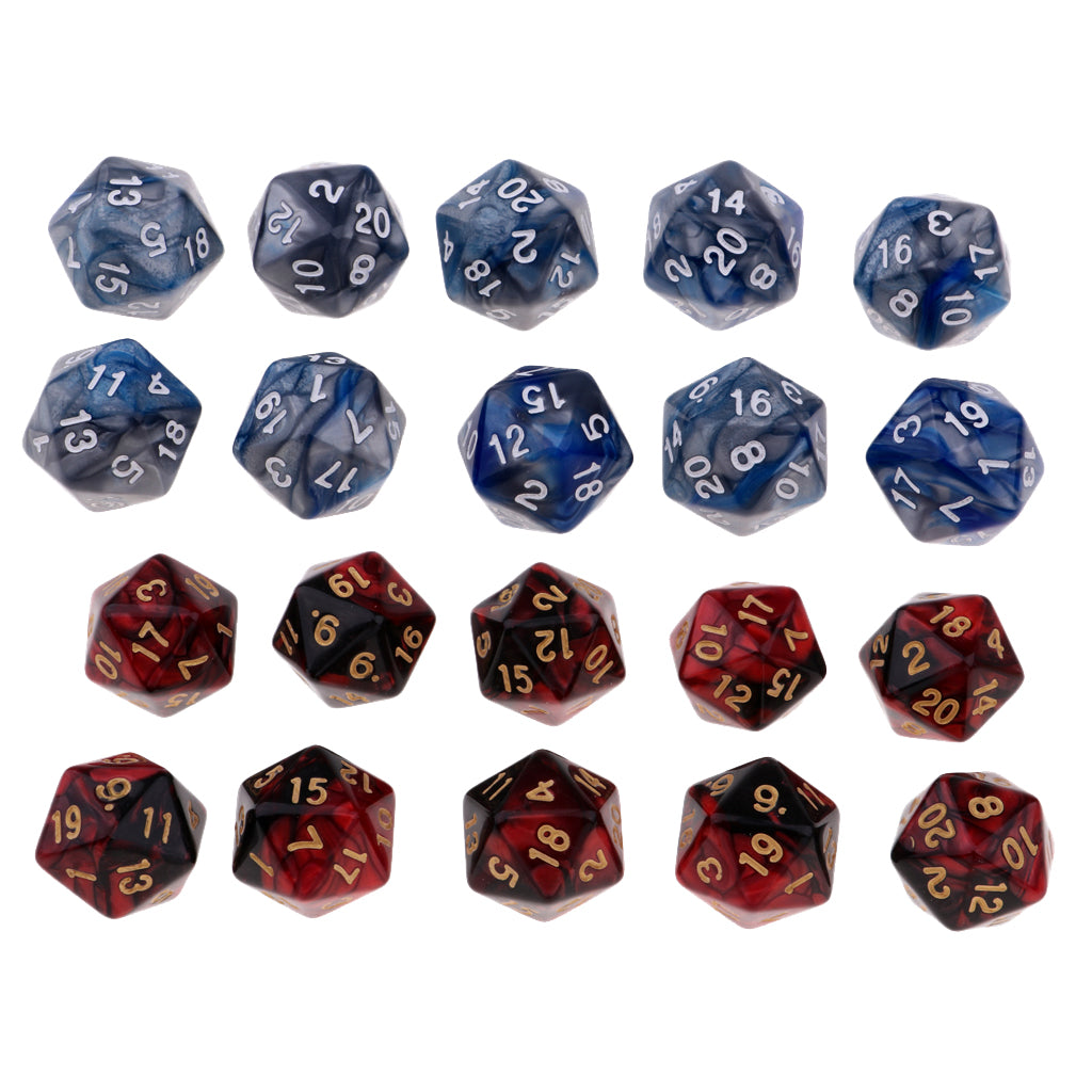 20Pc 20-Sided Dice Polyhedral Dice Set for Dungeons and Dragons D&D RPG Game