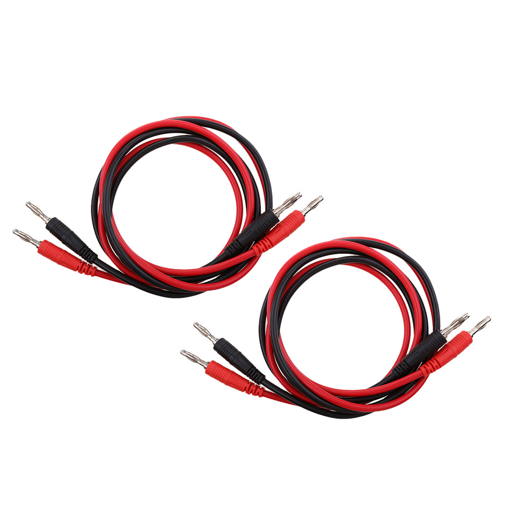 6 Pieces 4 mm Banana Plug to Banana Plug Cable Test Lead Wire Cable