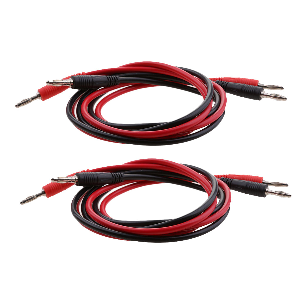6 Pieces 4 mm Banana Plug to Banana Plug Cable Test Lead Wire Cable