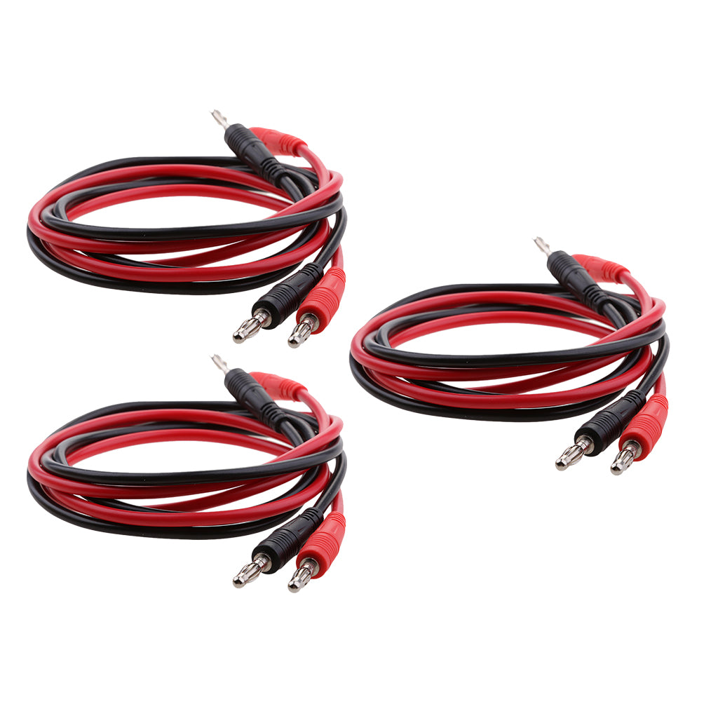 6 Pieces 4 mm Banana Plug to Banana Plug Cable Test Lead Wire Cable
