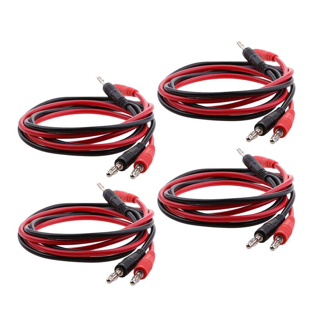 8 Pieces 4 mm Banana Plug to Banana Plug Cable Test Lead Wire Cable