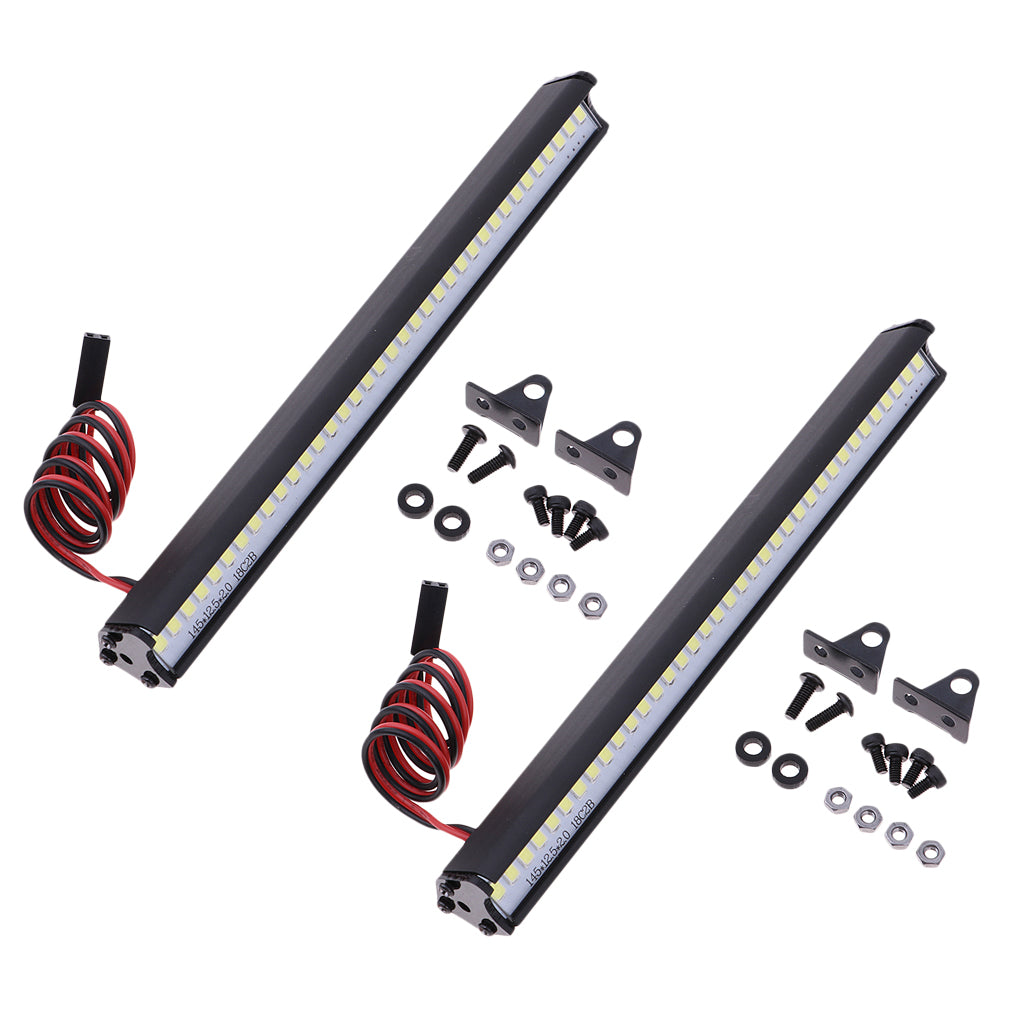 2pc LED Light Bar Bright Lamp for SCX10 90046 D90 TRX4 1/10 Crawler