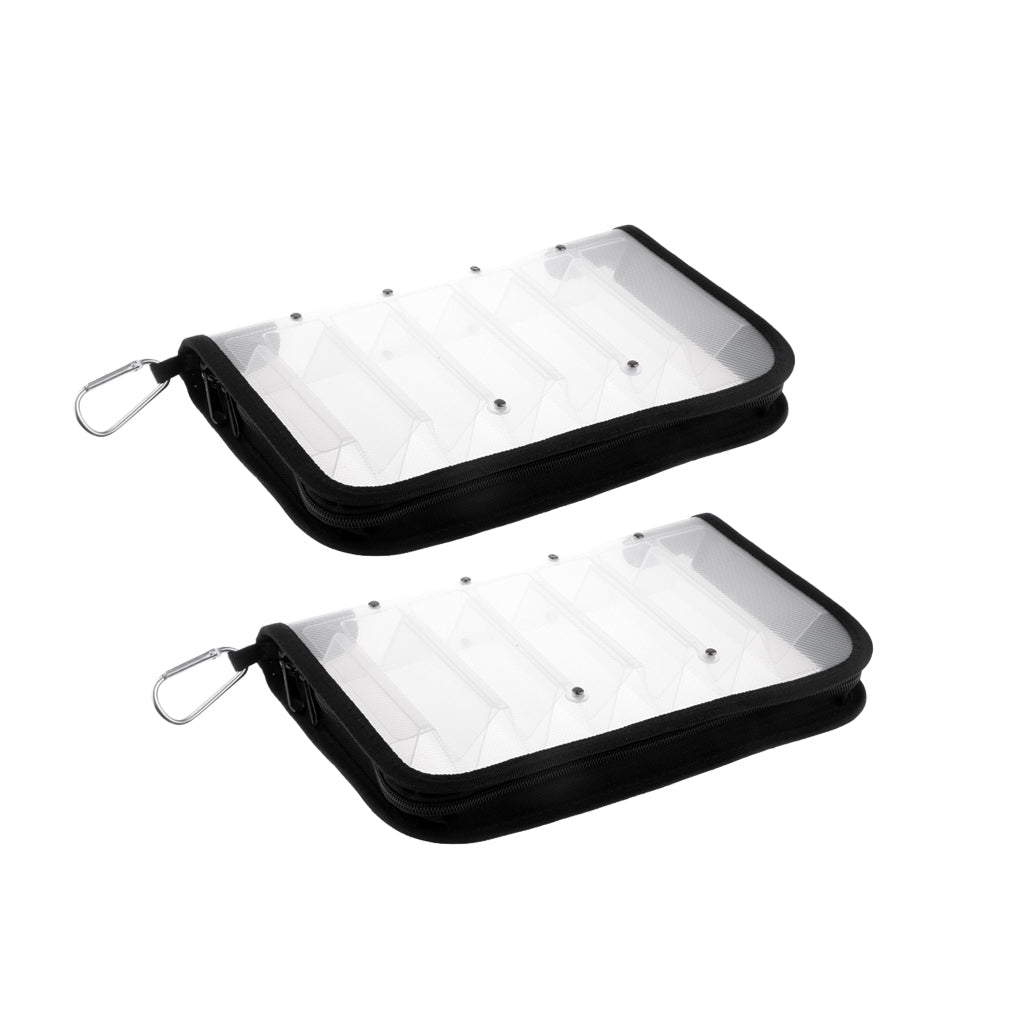 2pcs Squid Jig Bag Pouch Both Side Storage Lure Case Holder Wallet Clear