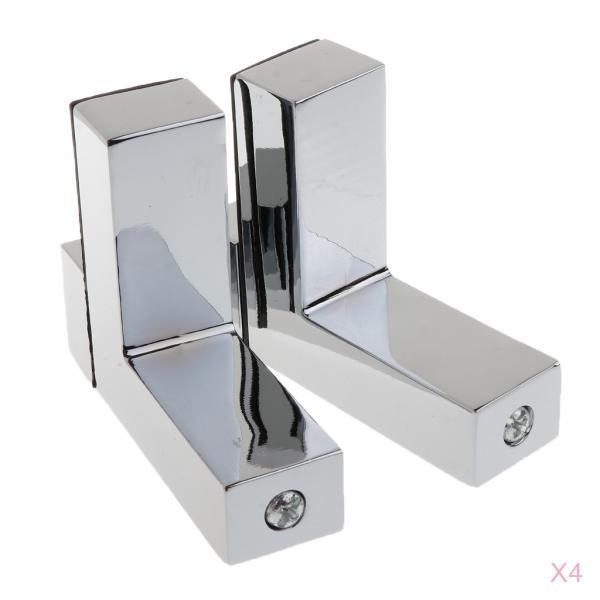 8xSolid Metal Adjustable Wood/Glass Shelf Bracket Wall Mount Brushed Nickel