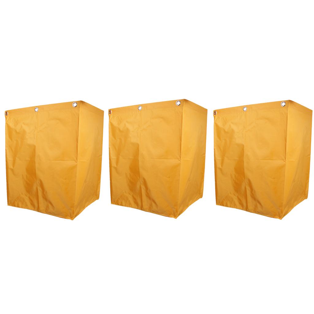 3pcs Replacement Waterproof Plastic Bag for X-Shape Linen Truck/Laundry Cart