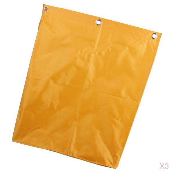 3pcs Replacement Waterproof Plastic Bag for X-Shape Linen Truck/Laundry Cart