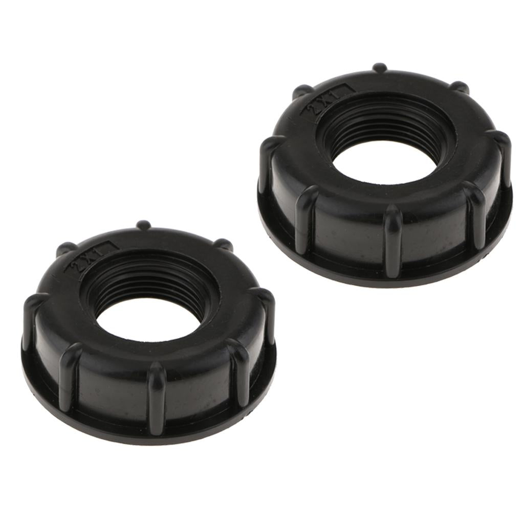 2PCS IBC Water Tote Tank Adapter Hose Cap for 60mm Thick Thread Outlet 1inch