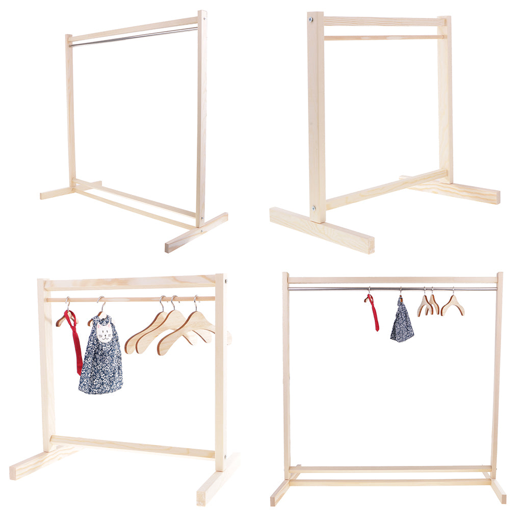 1/3 1/6 BJD Wooden Garment Rack Clothes Organizer for Dollfie Doll Furniture