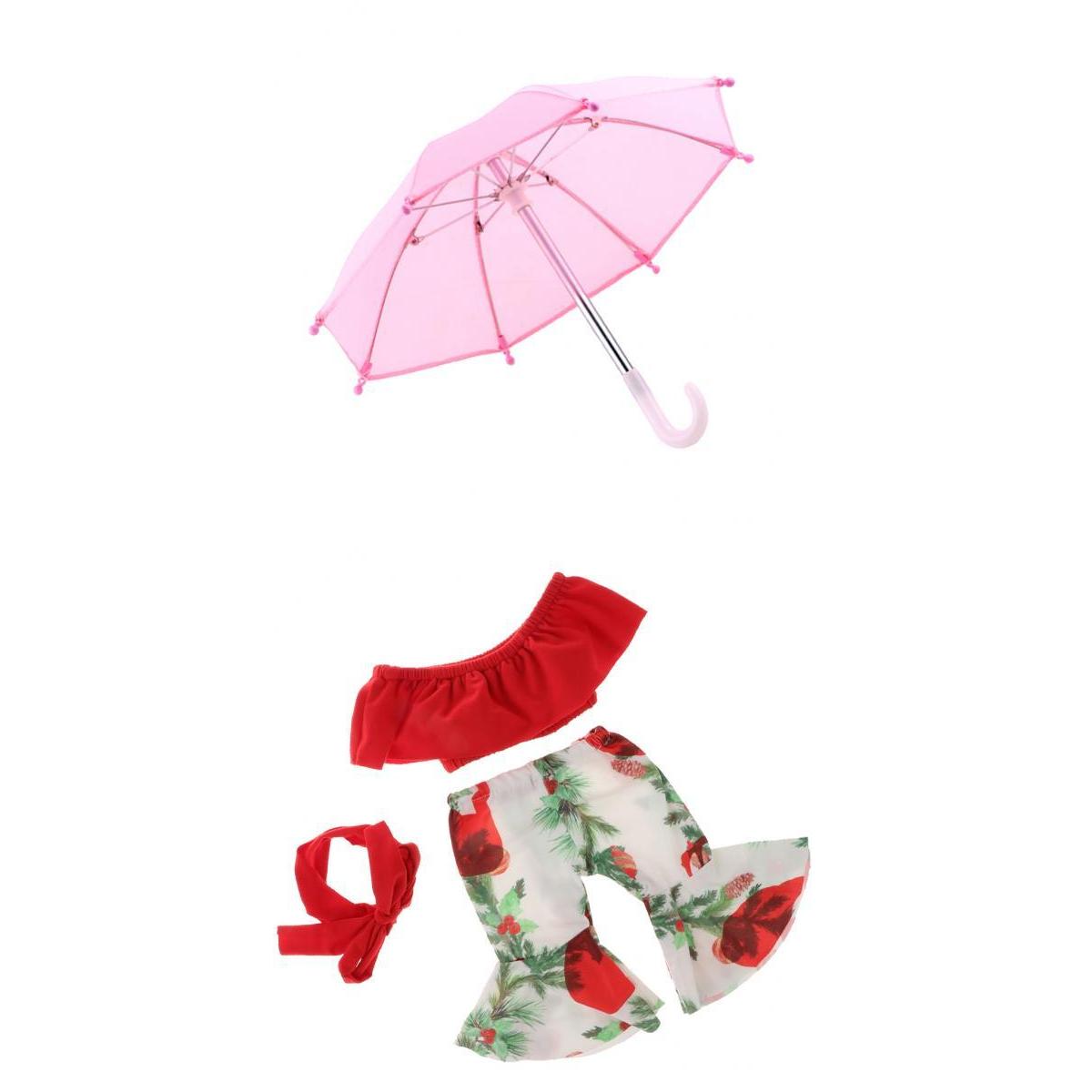 18inch Fashion Doll Summer Outfit & Rain Umbrella Toy for Doll