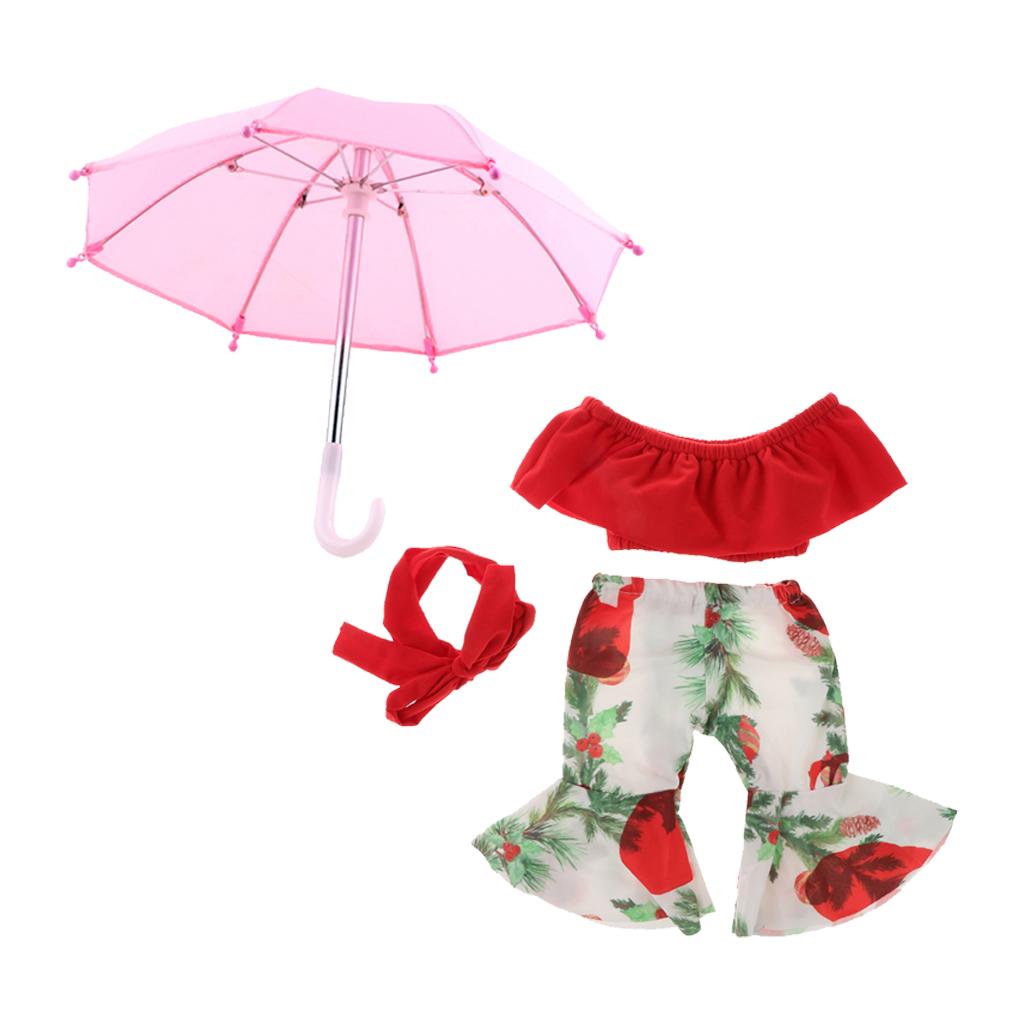 18inch Fashion Doll Summer Outfit & Rain Umbrella Toy for Doll
