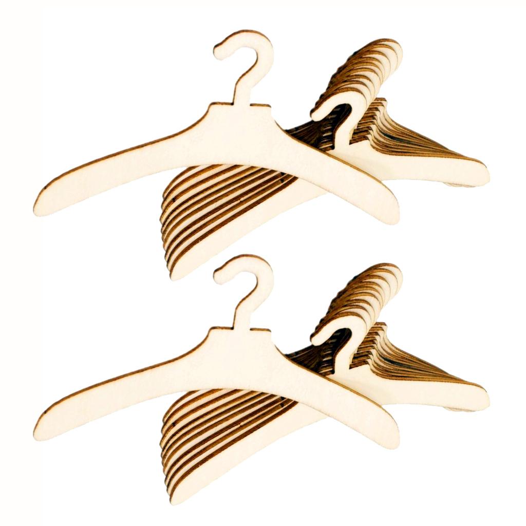 20 Pieces Fashion Doll Clothes Hangers DIY for Dolls Furniture Accessories