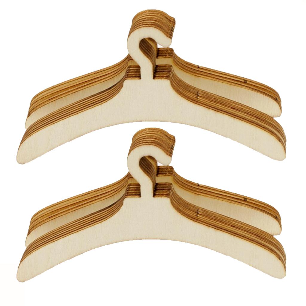 20 Pieces Fashion Doll Clothes Hangers DIY for Dolls Furniture Accessories