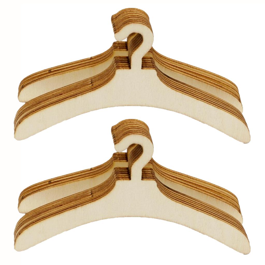 20 Pieces Fashion Doll Clothes Hangers DIY for Dolls Furniture Accessories