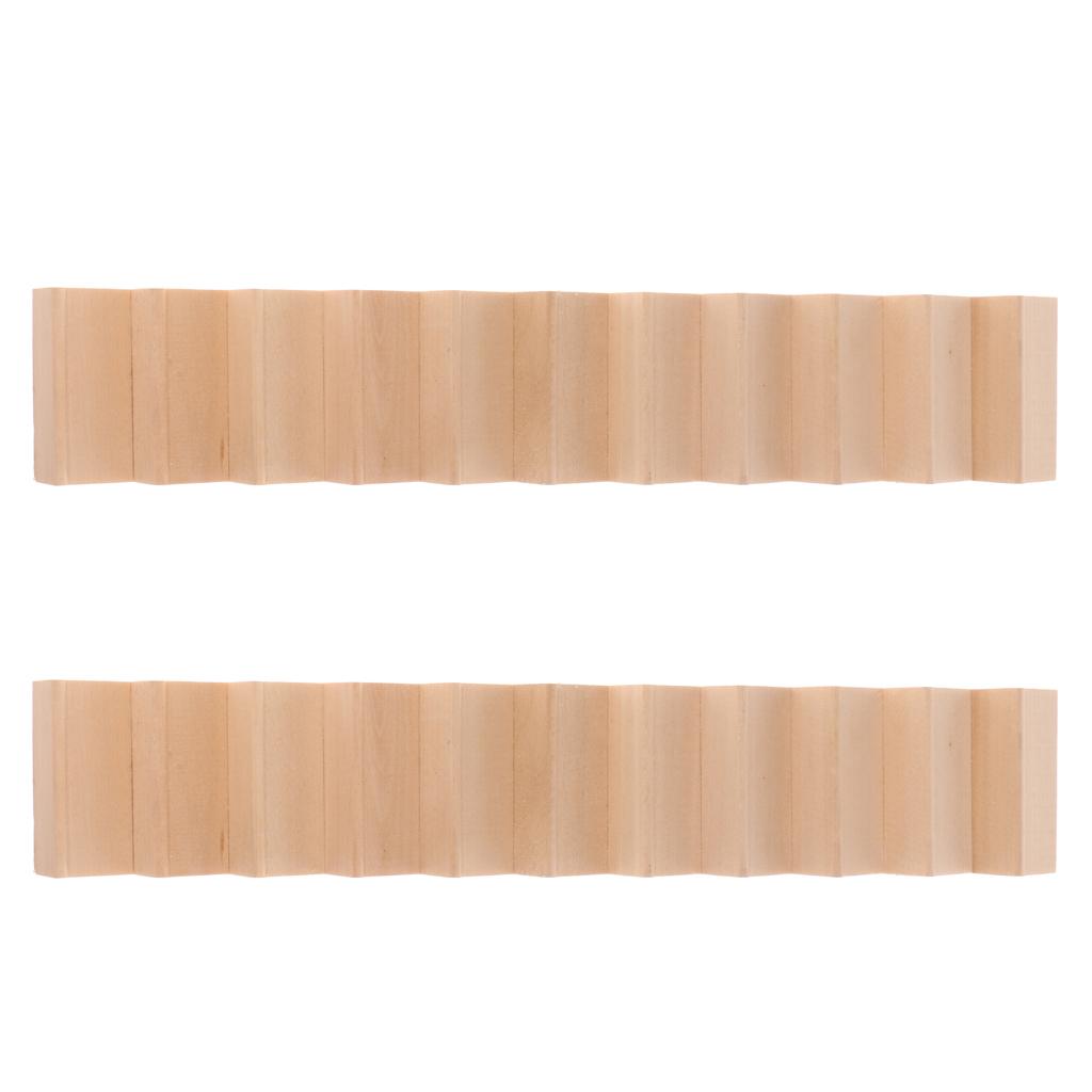 2 Pieces 1/12 Scale Dollhouse Miniature Wood Staircase DIY House Decoration