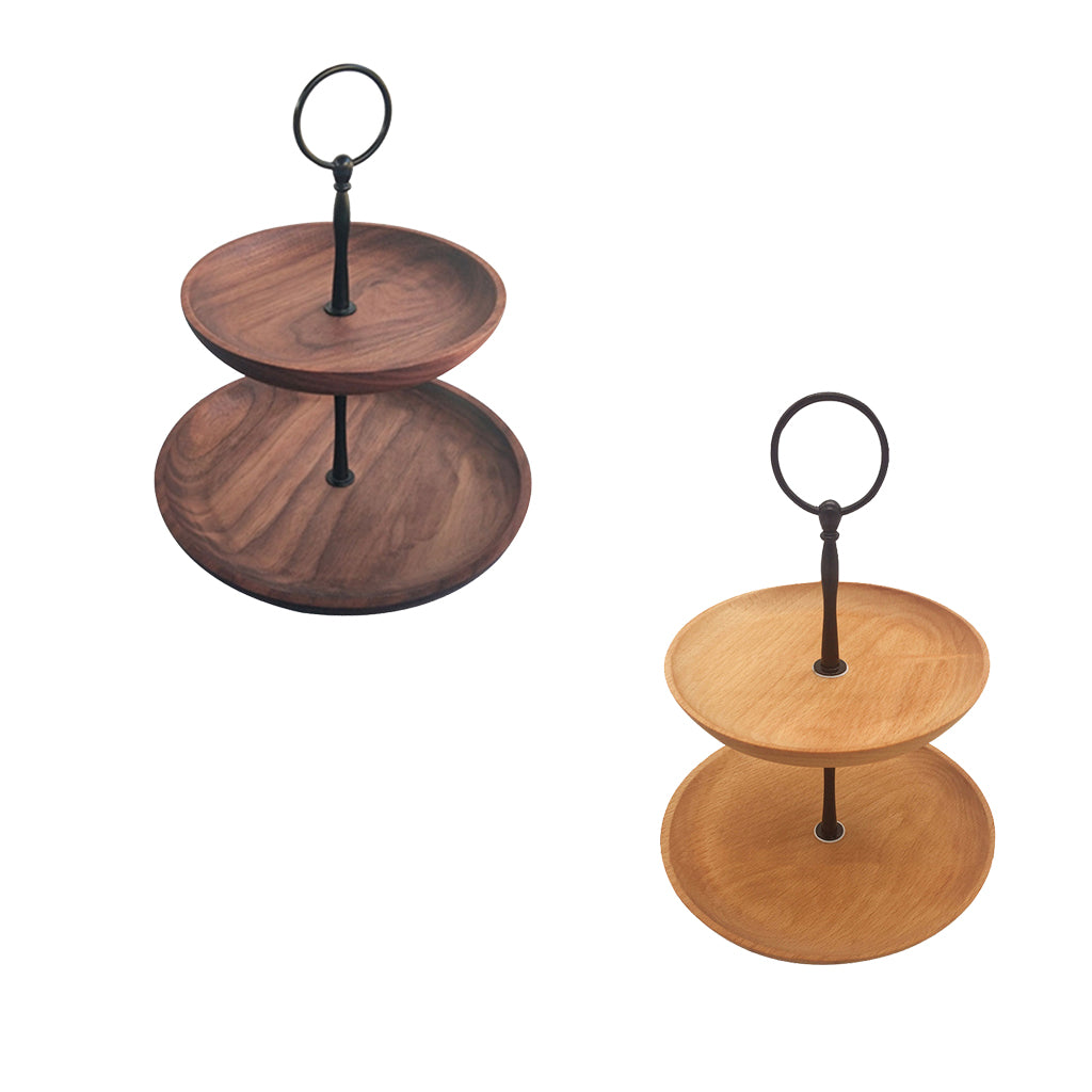 2 Kind Wooden Cupcake Stand Party Wedding Dessert Pastry Cake Tower