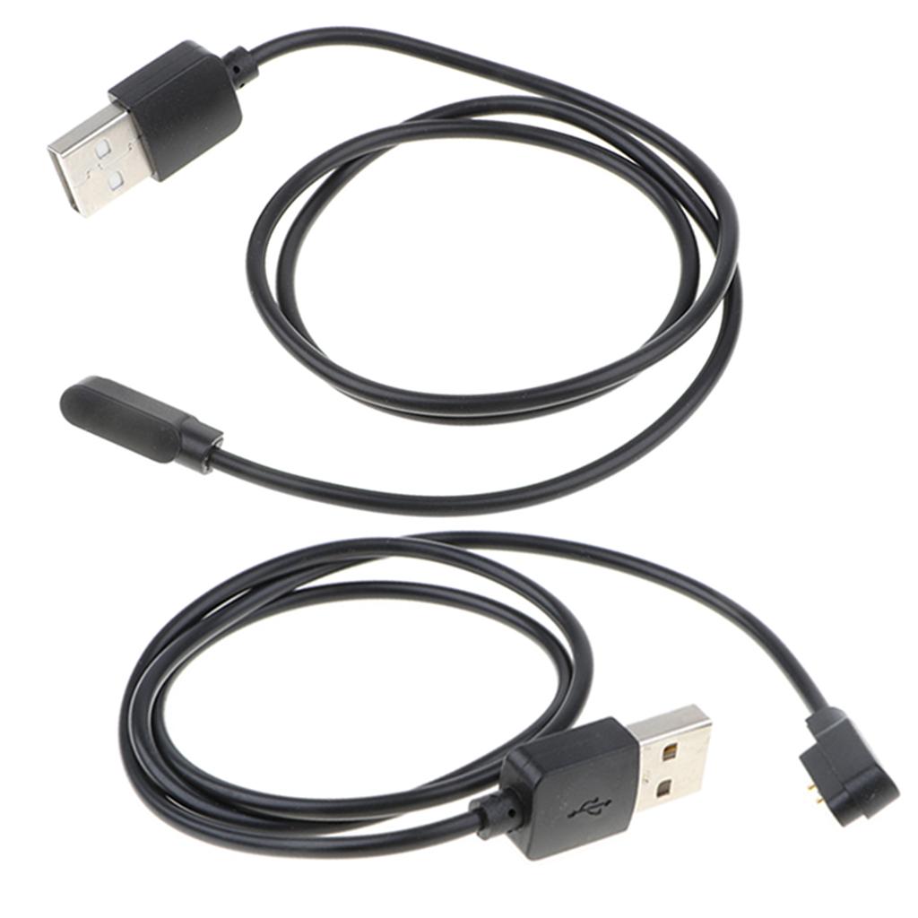 2Pieces High Quality 2 Pin USB Watch Charging Cable Magnetic Charging Base