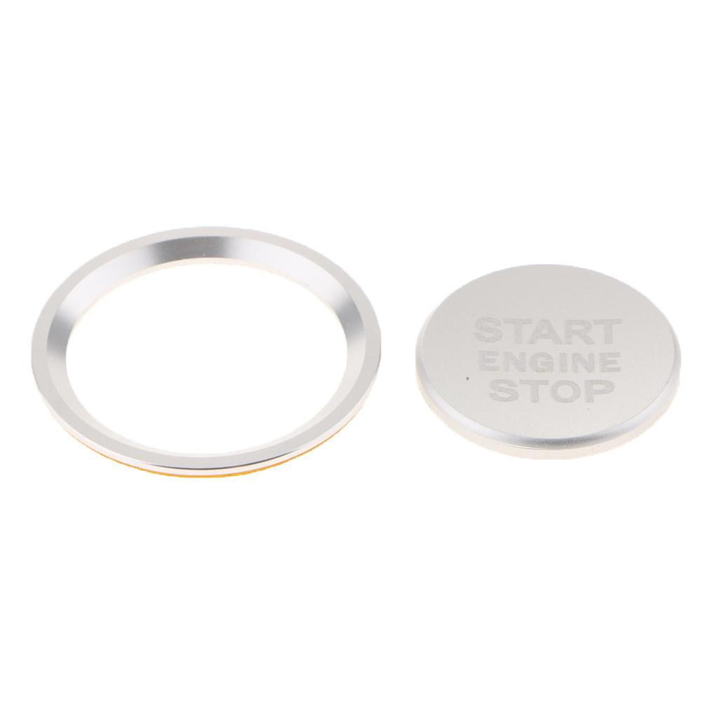 3 Piece Engine Start Ignition Button Sticker+ Wheel Sticker Badge Trim