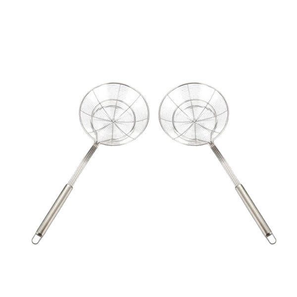 2x20cm Kitchen Spider Strainer Skimmer, Asian Strainer Ladle Stainless Steel