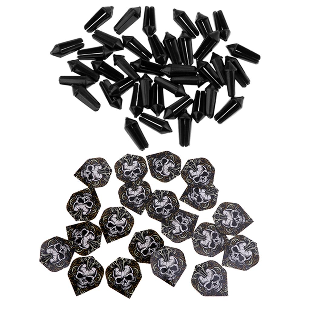 20Pcs Standard Shape Dart Flights +40Pieces Standard Dart Flights Protectors