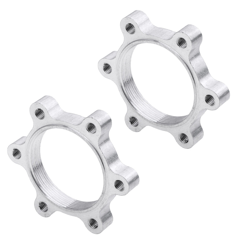 2Pcs 48mm Bike Hub Lock Nut Flange Thread Disc Brake Adaptor Disk Rotor Tray