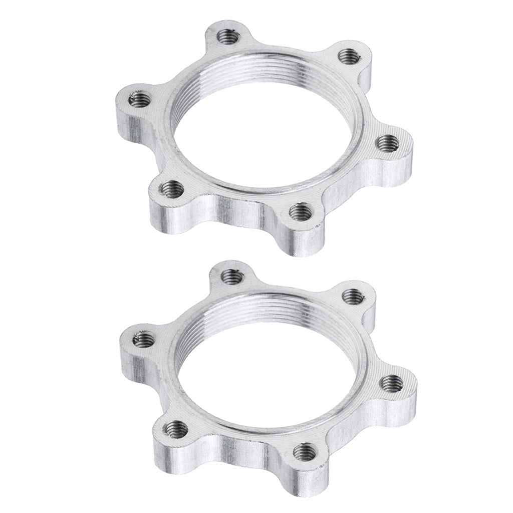 2Pcs 48mm Bike Hub Lock Nut Flange Thread Disc Brake Adaptor Disk Rotor Tray