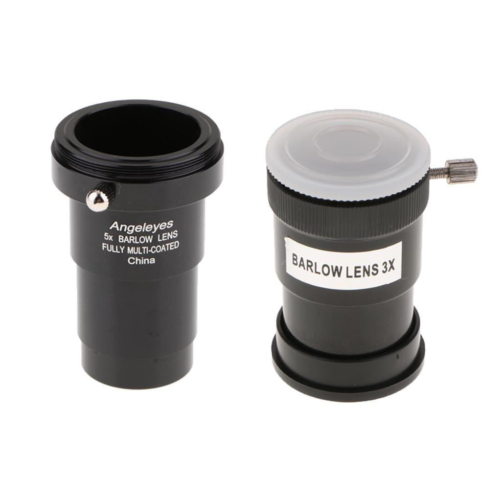 1.25 Inch 5X 3X Barlow Lens Telescope Eyepiece for Celestron Orion Astronomy