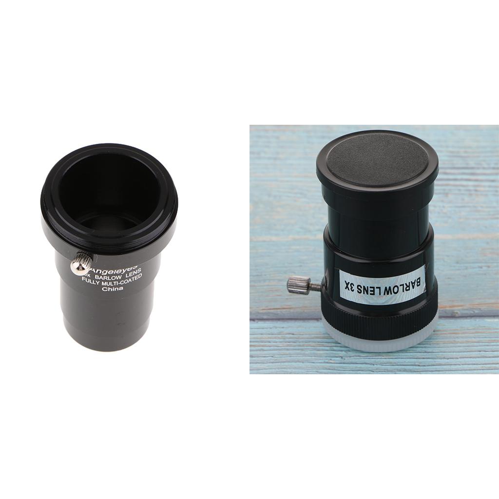 1.25 Inch 5X 3X Barlow Lens Telescope Eyepiece for Celestron Orion Astronomy