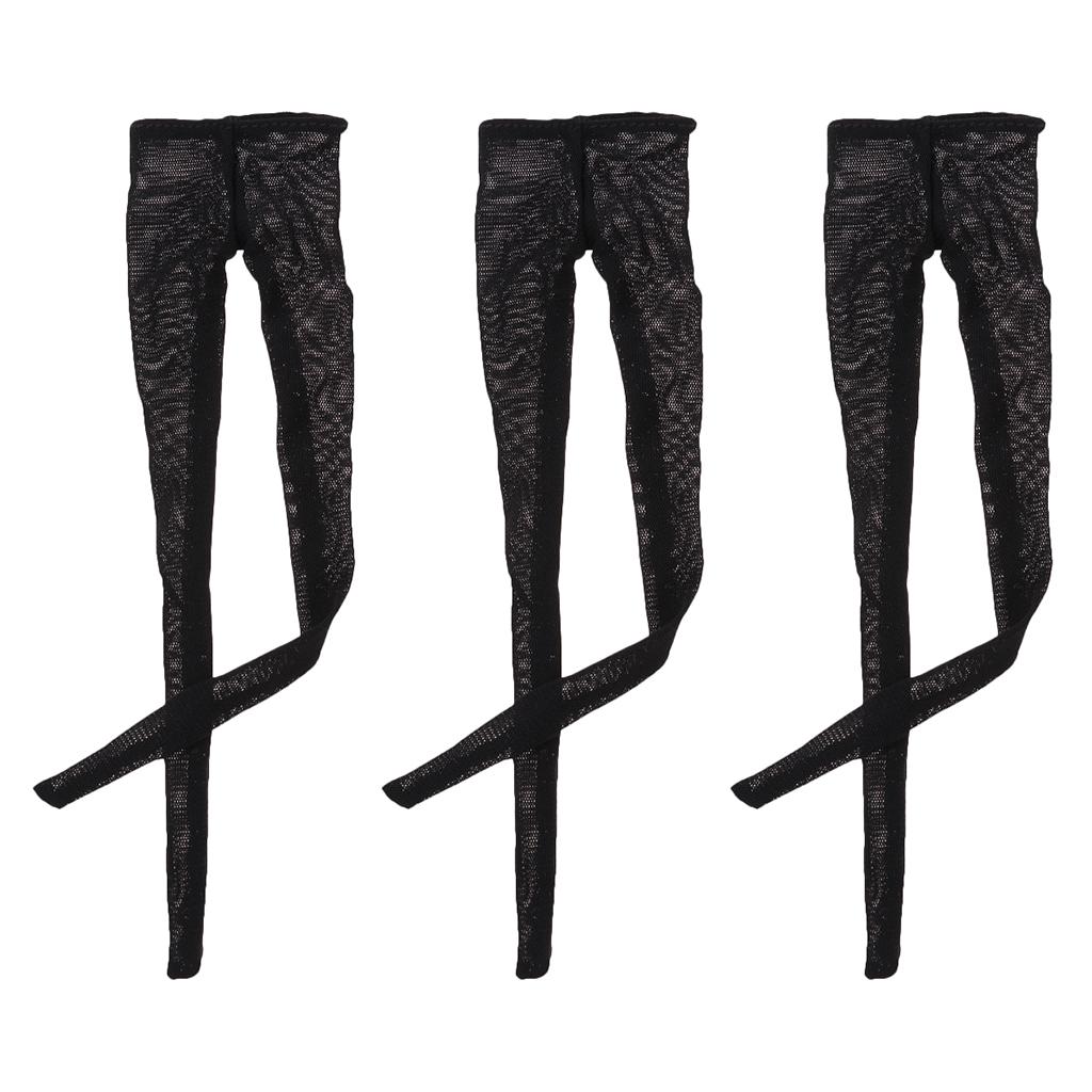 3pcs 1/6 Scale Stockings for 12inch Female Action Figure Body Black