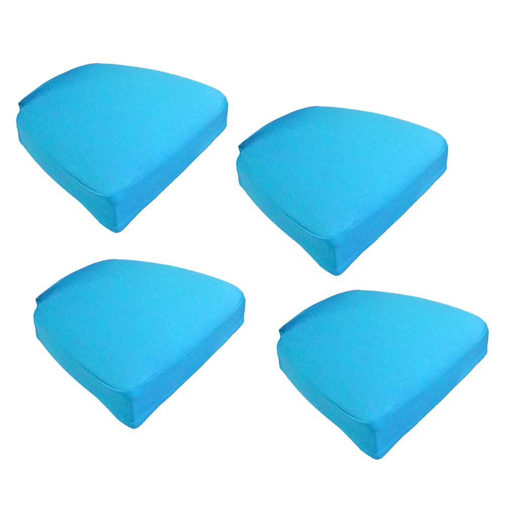 4pcs Stretch Spandex Dining Room Chair Cover Seat Pad Slipcover Sky Blue