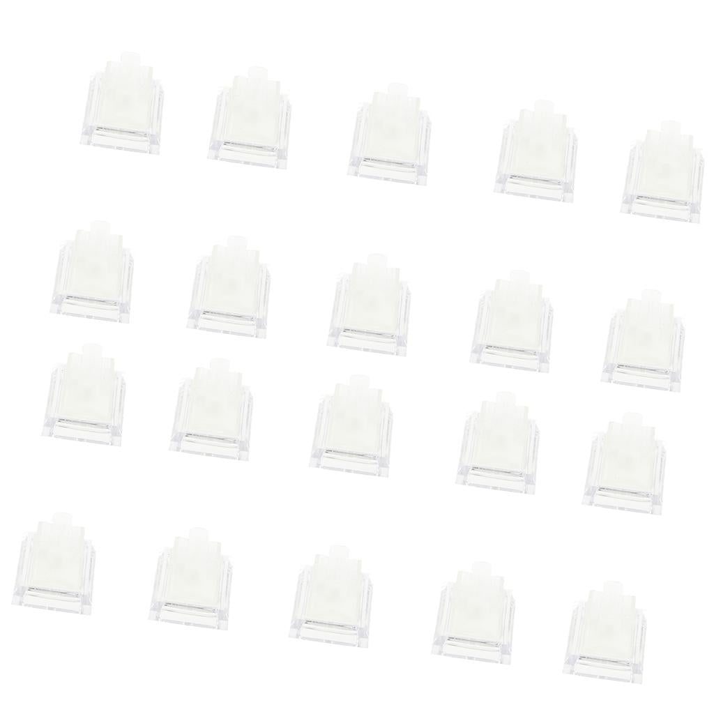 20x Jewelry Tray Finger Ring Display Stand Holder Ring Showcase Transparent