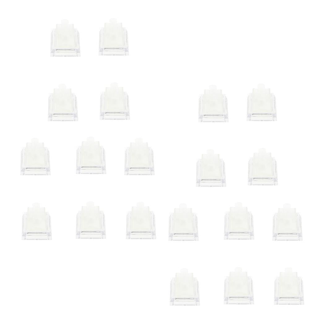20x Jewelry Tray Finger Ring Display Stand Holder Ring Showcase Transparent