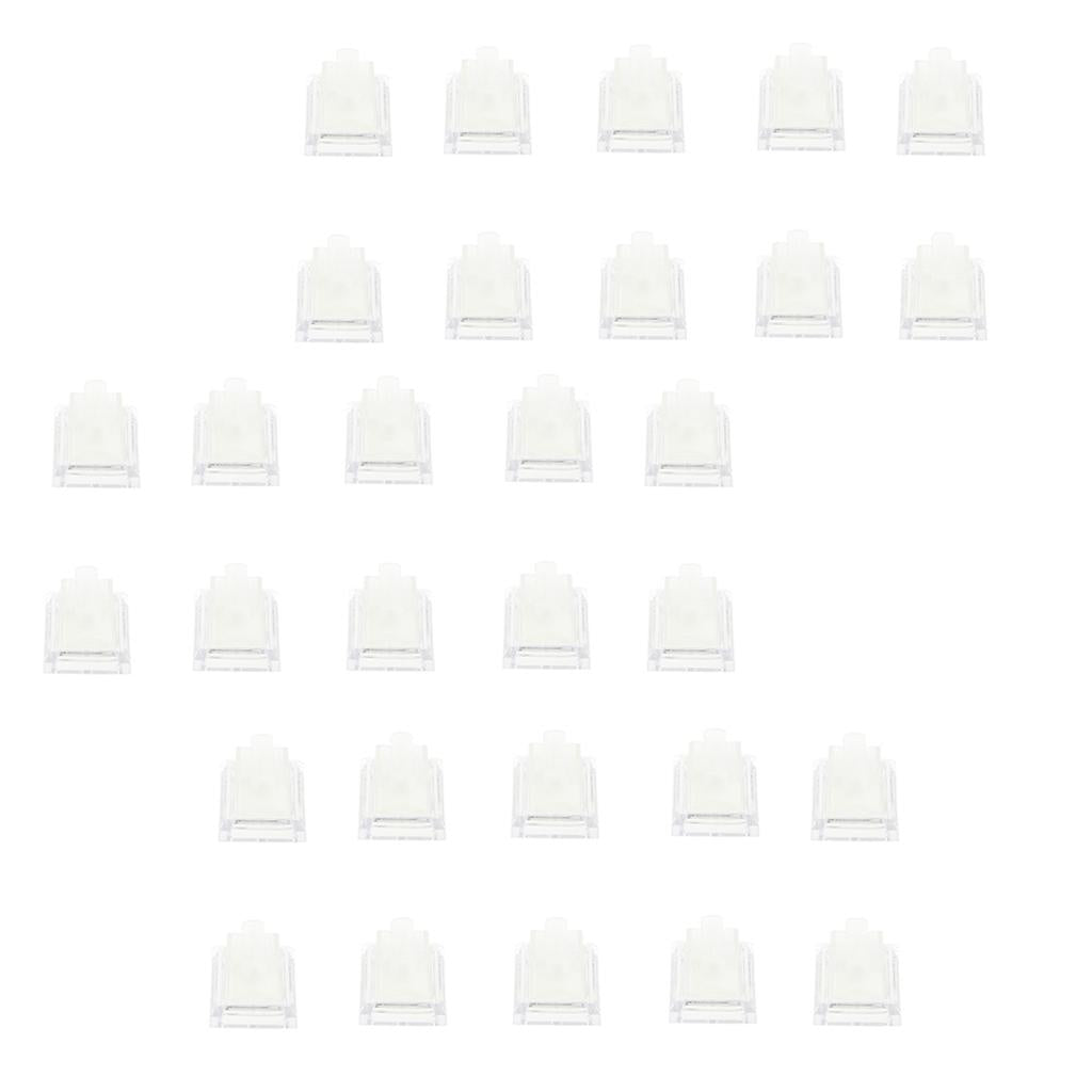 30x Jewelry Tray Finger Ring Display Stand Holder Ring Showcase Transparent