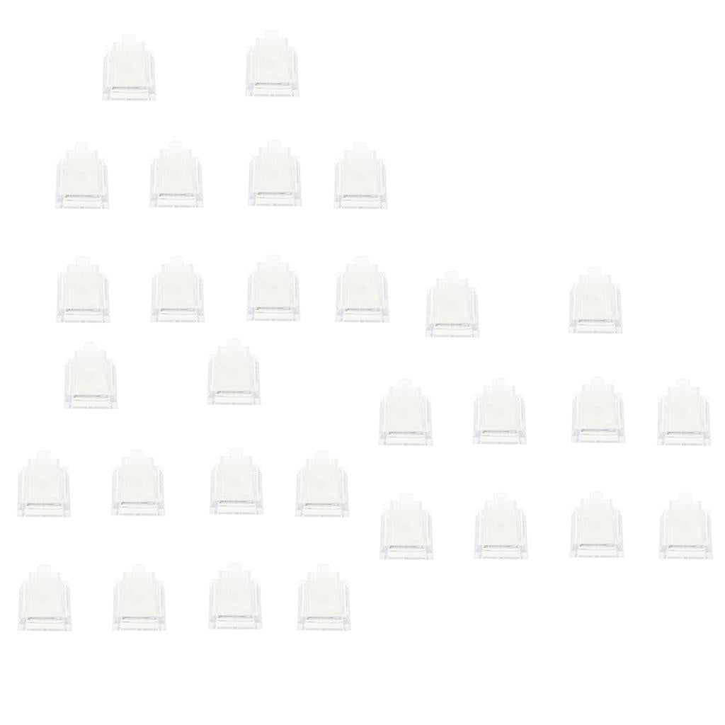 30x Jewelry Tray Finger Ring Display Stand Holder Ring Showcase Transparent