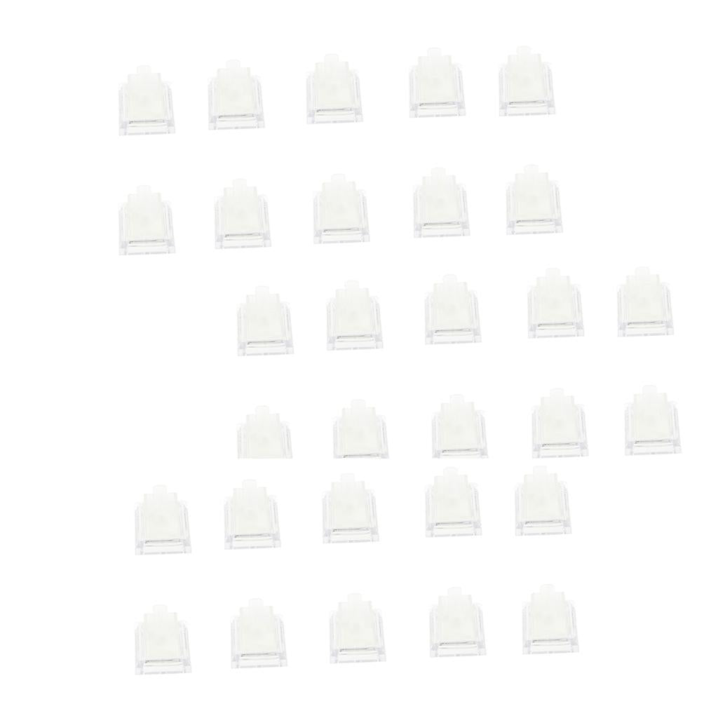 30x Jewelry Tray Finger Ring Display Stand Holder Ring Showcase Transparent
