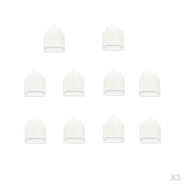 30x Jewelry Tray Finger Ring Display Stand Holder Ring Showcase Transparent