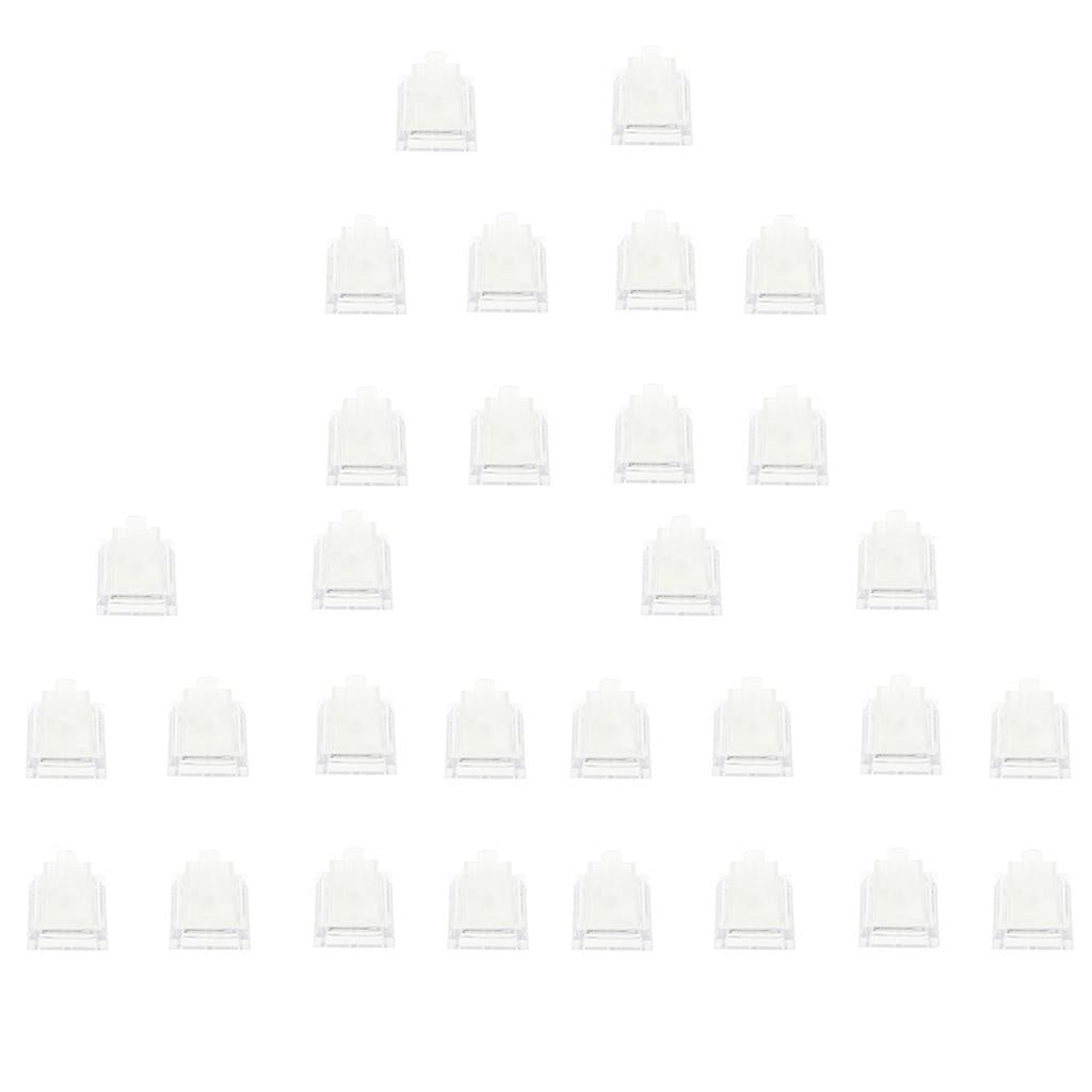 30x Jewelry Tray Finger Ring Display Stand Holder Ring Showcase Transparent