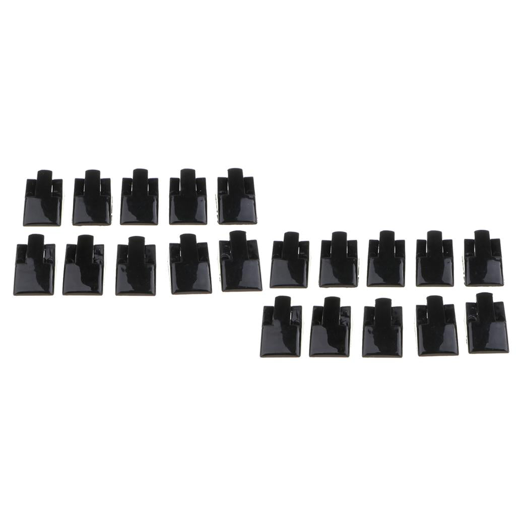 20x Black Jewelry Tray Finger Ring Display Stand Holder Ring Showcase