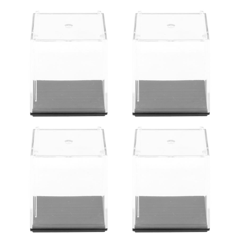 4x Acrylic Display Case Dust-Proof Protection Display Box for Model 5x5x5cm