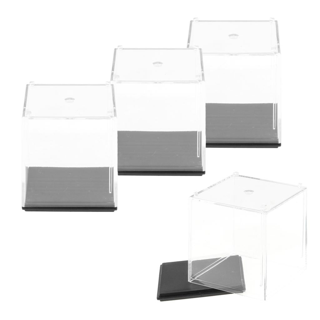 4x Acrylic Display Case Dust-Proof Protection Display Box for Model 5x5x5cm