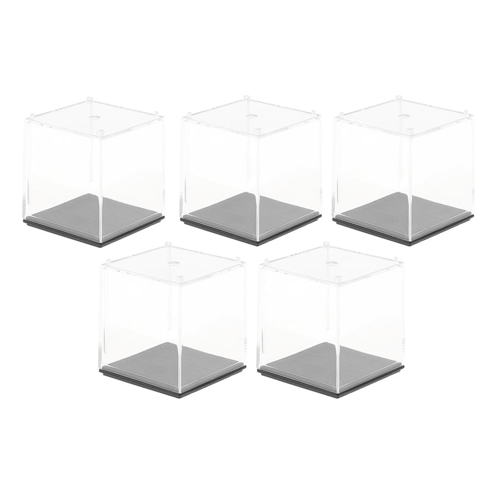 5x Acrylic Display Case Dust-Proof Protection Display Box for Model 5x5x5cm